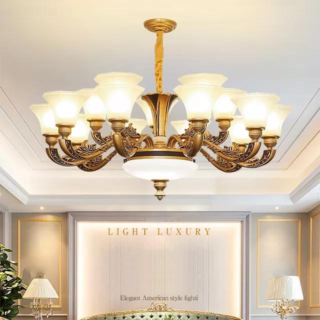 Đèn chùm pha lê cao cấp 8 và 15 tay bóng, tặng kèm bóng led N8080