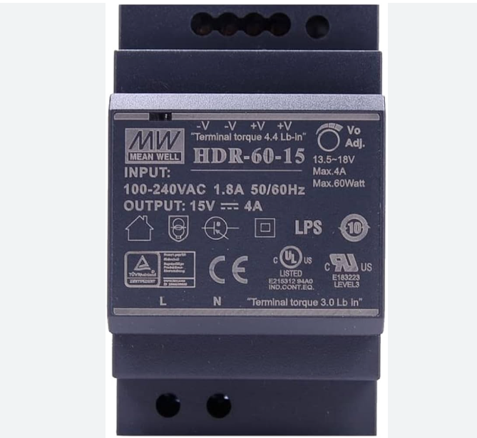 Nguồn Meanwell HDR-60-15 Hàng nhập khẩu