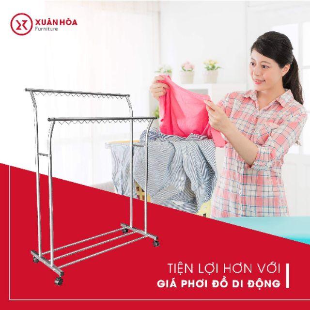 Giá phơi quần áo inox chính hãng xuân hòa