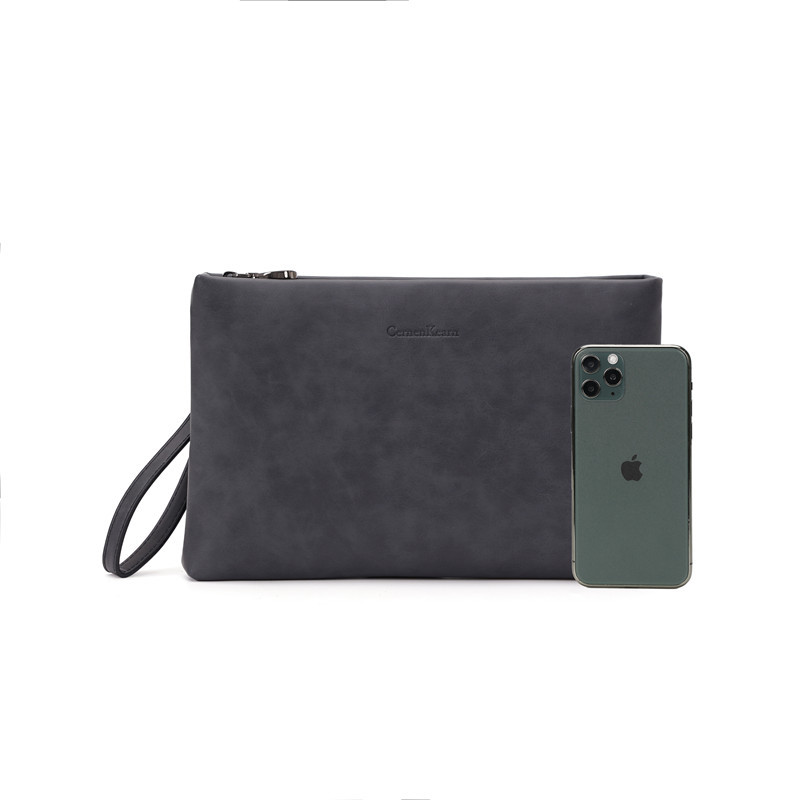 Simple fashion all-match wrist bag men's tide brand clutch bag casual men's clutch bag Korean soft leather bag ipad bag