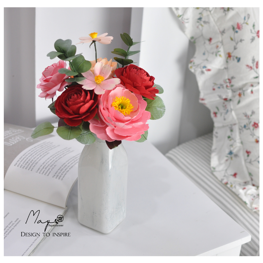 Hoa giấy quà tặng cao cấp - Brilliant Spring, hoa giấy handmade Maypaperflower - hoa giấy nghệ thuật