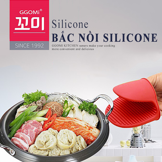 Bộ đôi miếng bắc nồi chảo silicone chịu nhiệt tới 250oC, thân thiện môi trường GGOMi Hàn Quốc GG738
