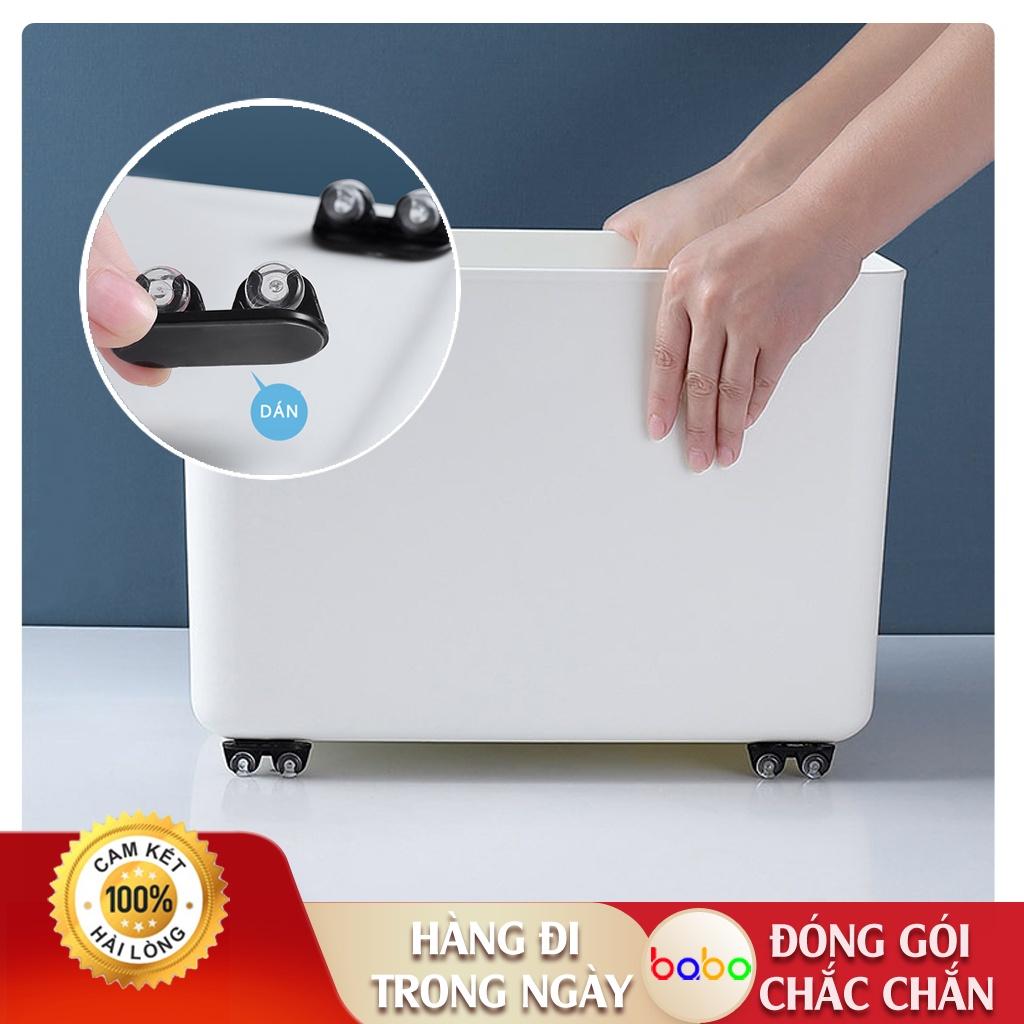 Bánh xe gắn ngoài hộp đựng đồ thùng rác thùng gạo tiết kiệm lao động bánh xe nhỏ babo
