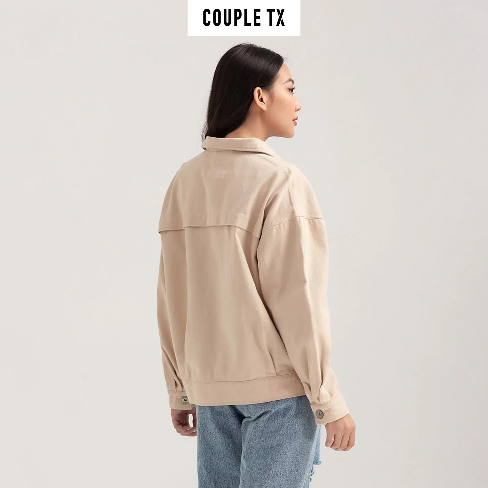 COUPLE TX - Áo Khoác Nữ Khakis Túi Đắp WOF 2030