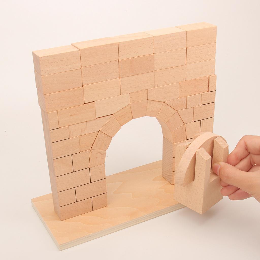 Roman Bridge Wooden Construction Blocks Bricks Toy Set 4-8 Years