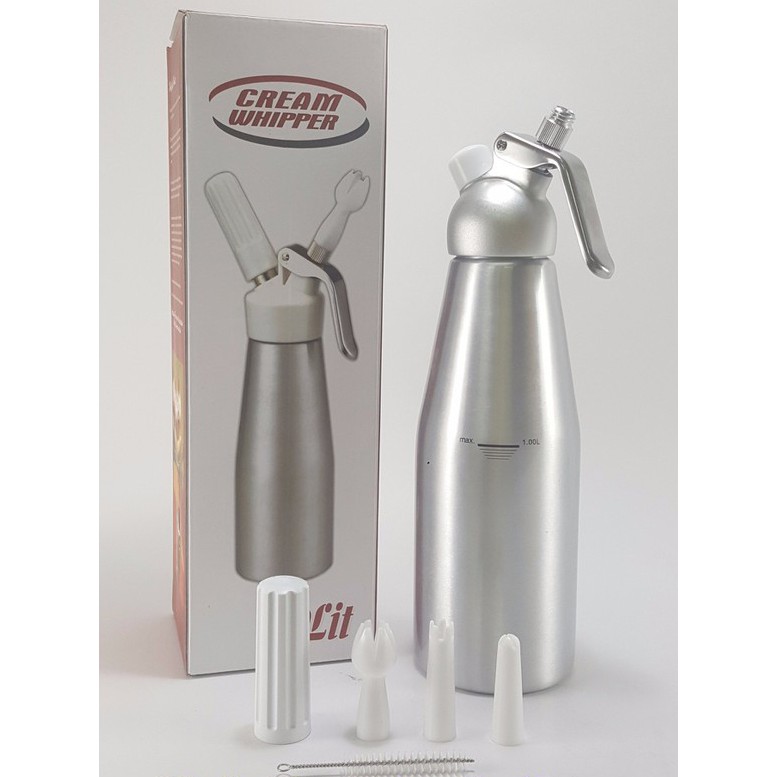 BÌNH XỊT KEM TƯƠI CREAM WHIPPER 1000ML HỢP KIM NHÔM