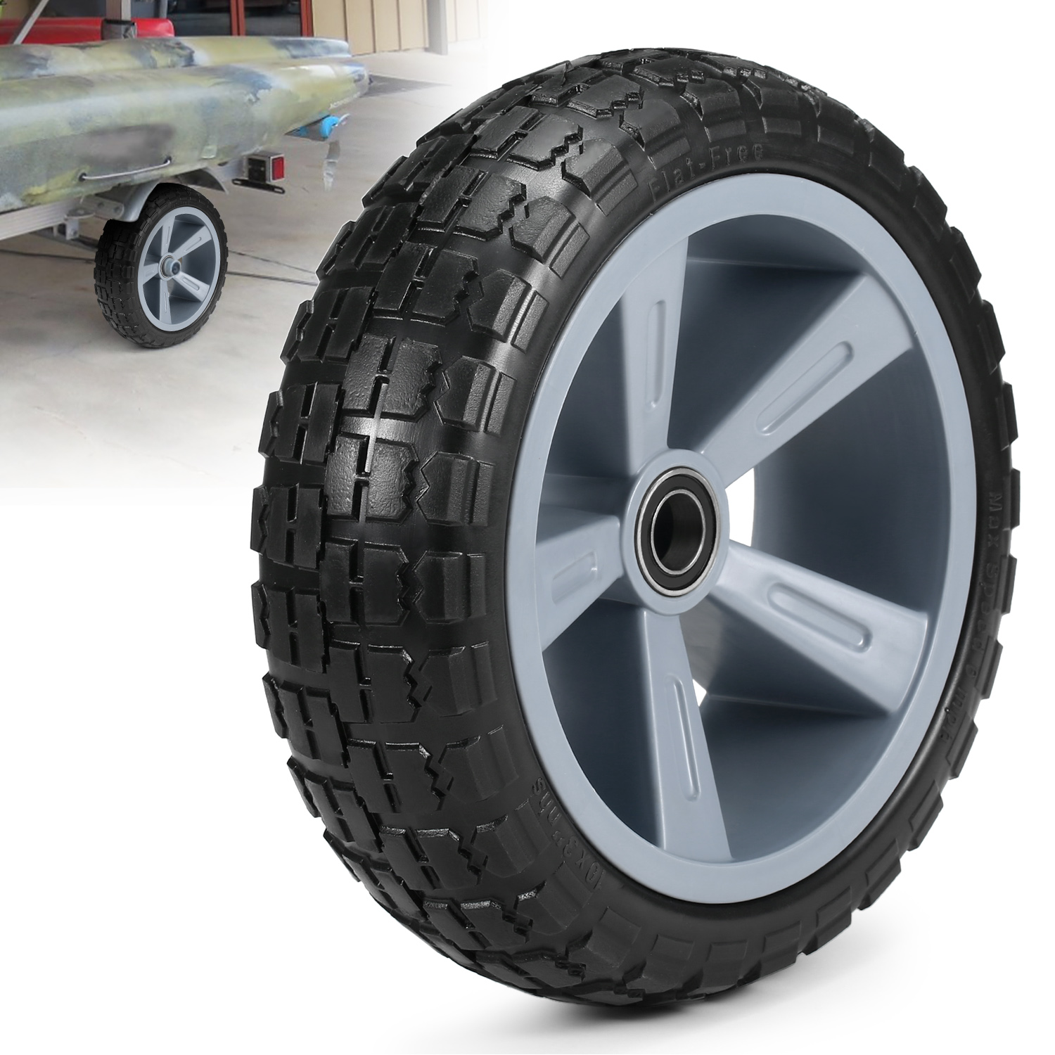 Bánh xe đẩy thuyền Kayak không thủng 10 inches