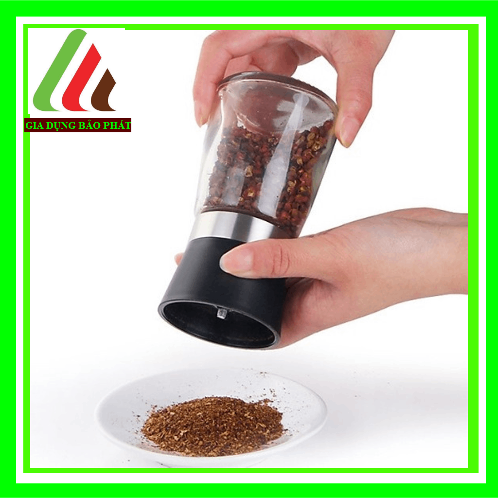 Dụng cụ xay tiêu, xay hạt khô đa năng bằng thủy tinh mini cầm tay thiết kế tiện dụng
