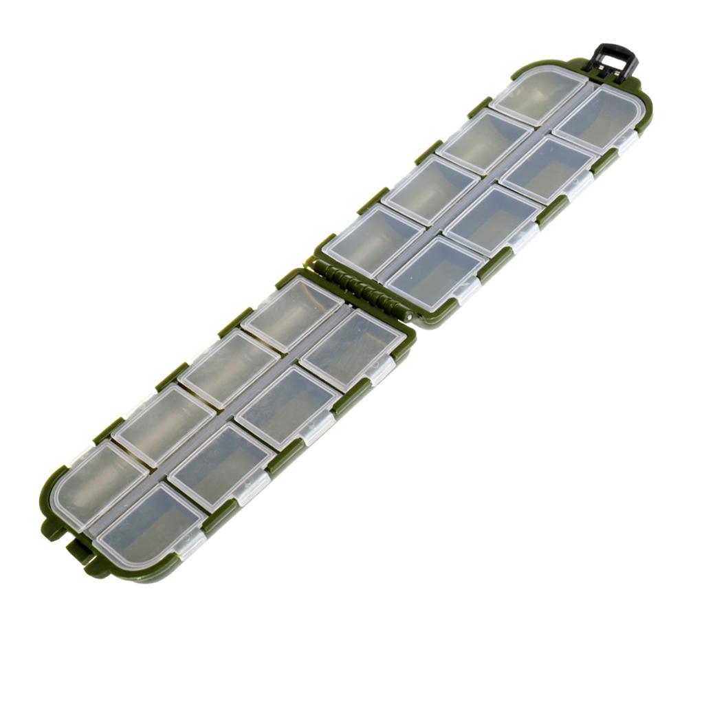 Waterproof Fishing Lures Baits Tackle Storage Box Case with 16 Compartments