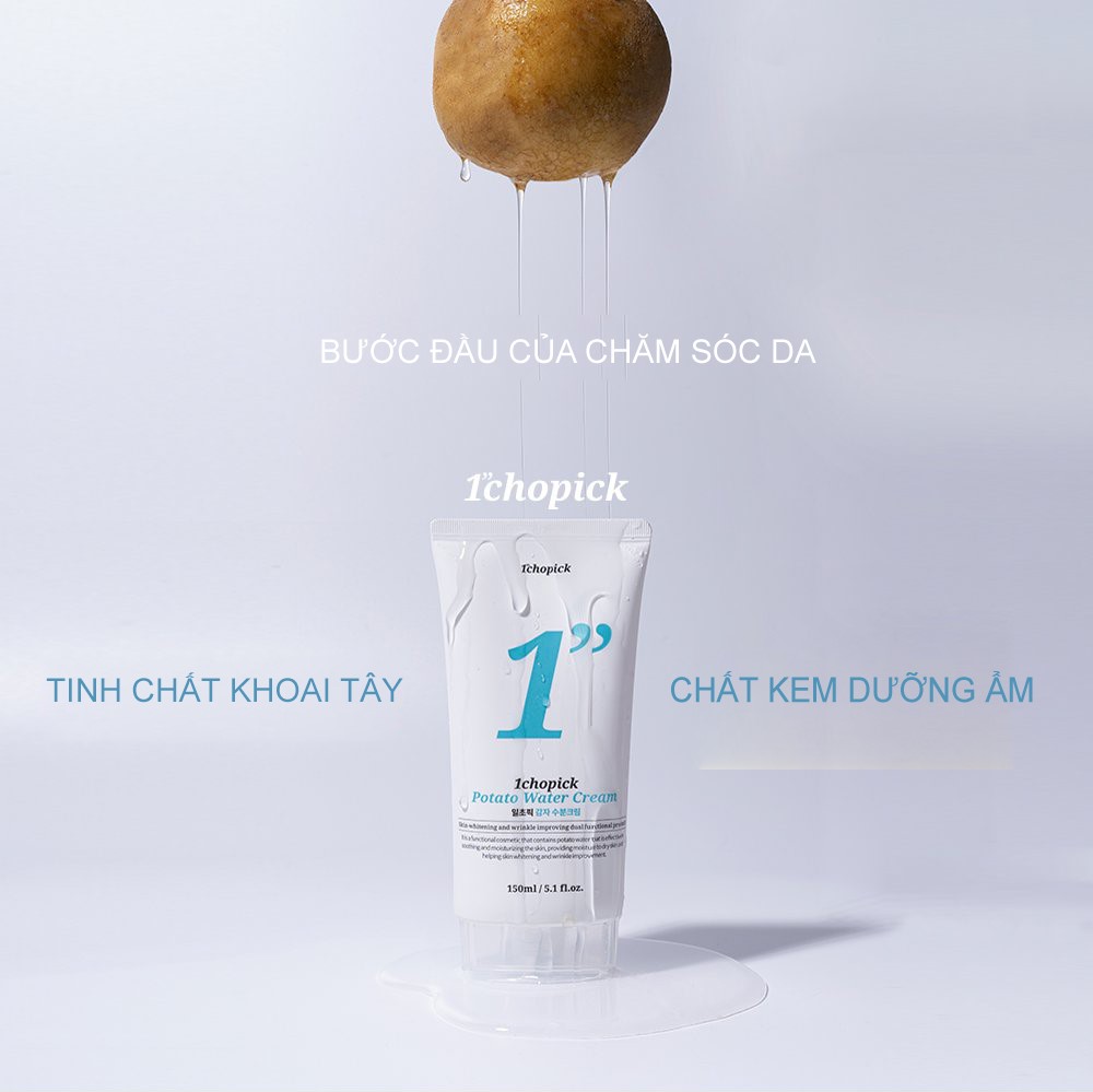 Kem làm dịu dưỡng trắng tăng đàn hồi chiết xuất khoai tây 1Chopick Potato Water Cream