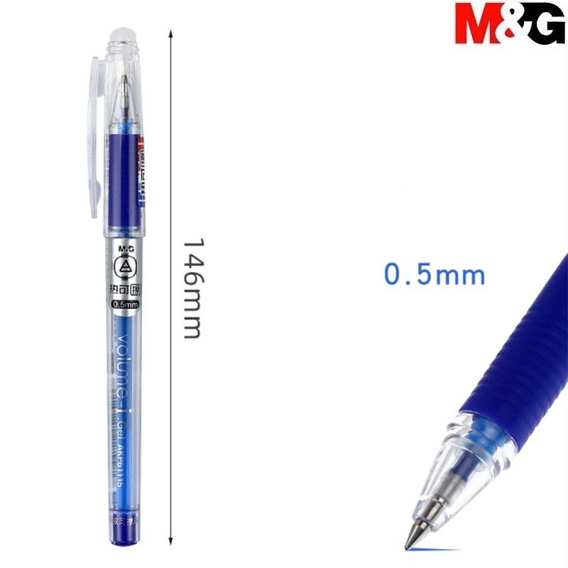 Bút nước xóa được 0.5mm M&amp;G - AKP61115B2 mực xanh