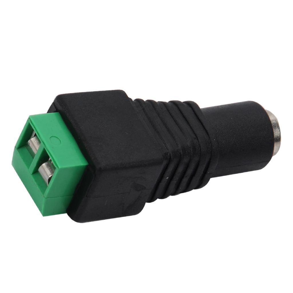 2.1mm DC female Jack Plug-in Power Connector Adapter Black