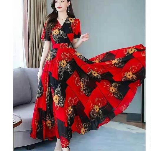 ĐẦM MAXI HỌA TIẾT DÁNG DÀI CAO CẤP