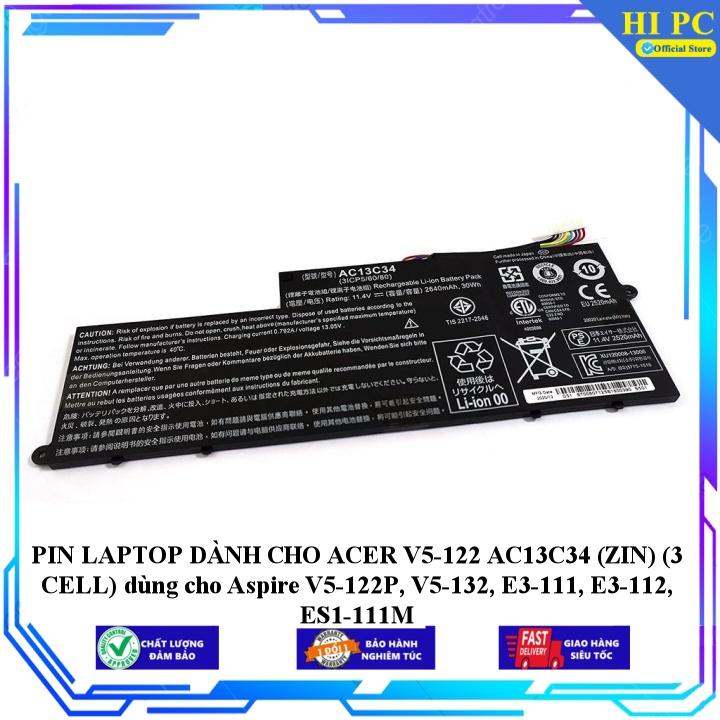 PIN LAPTOP DÀNH CHO ACER V5-122 AC13C34 dùng cho Aspire V5-122P V5-132 E3-111 E3-112 ES1-111M - Hàng Nhập Khẩu