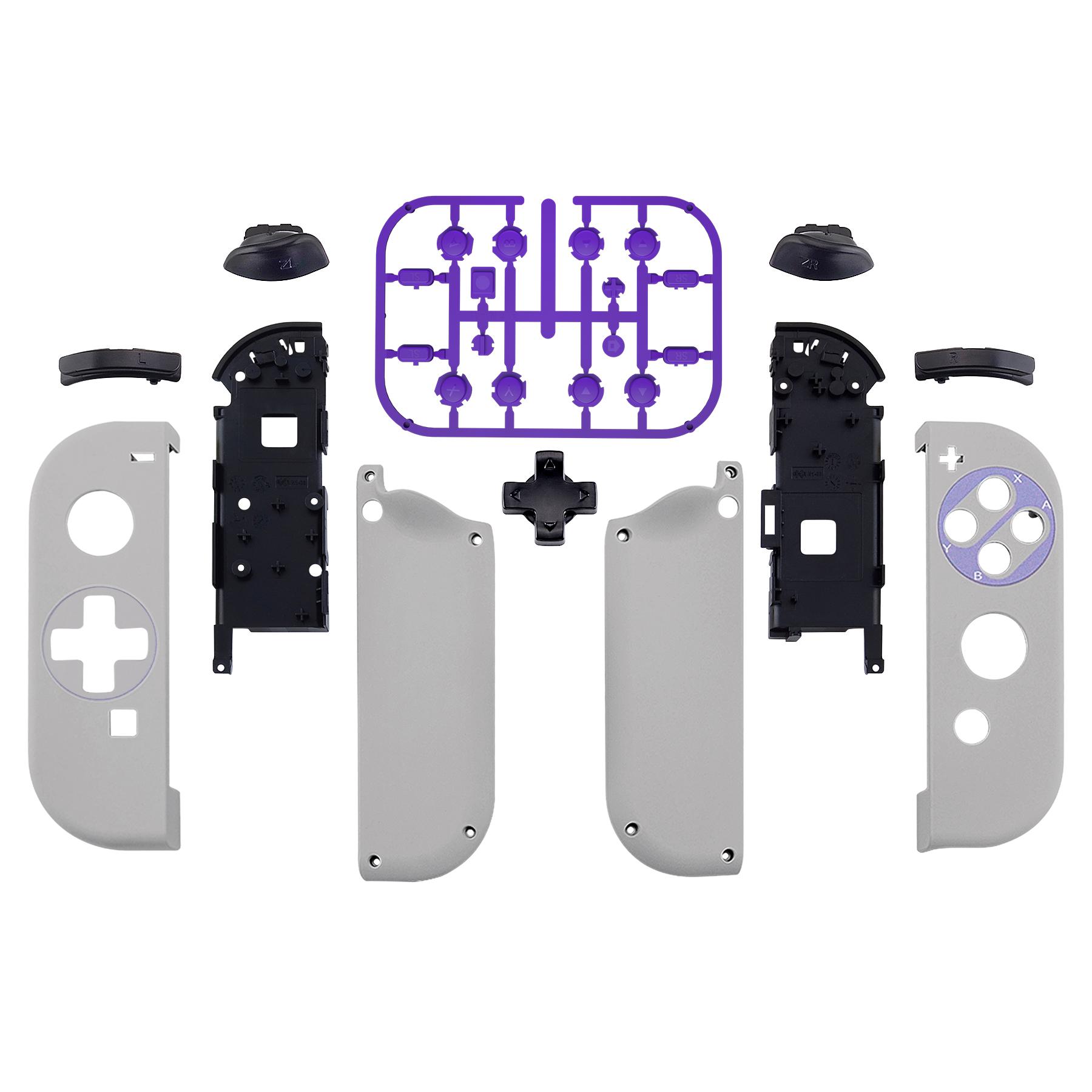 Vỏ bộ điều khiển cảm ứng mềm SNES cực đoan với các nút đặt đầy đủ cho công tắc NS