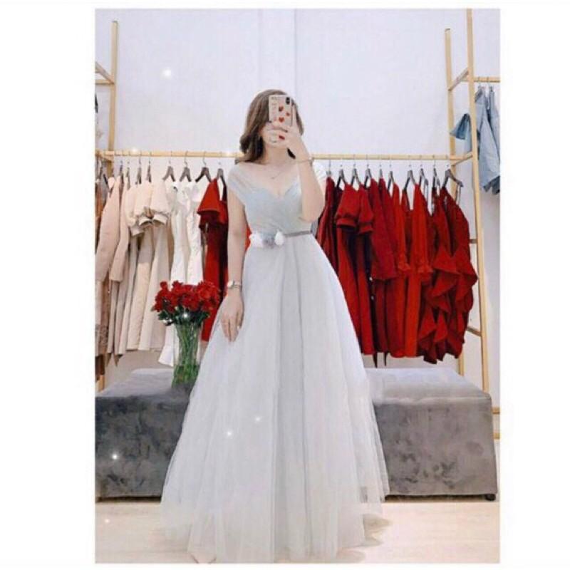 đầm maxi hoa eo