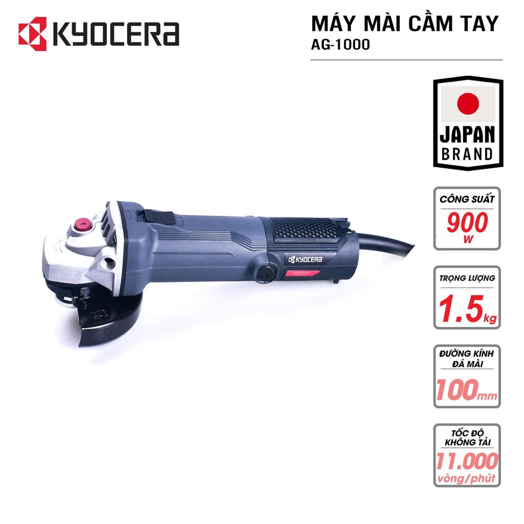 Máy mài góc cầm tay điện 900W KYOCERA - AG1000 (Kèm Khóa mở + Đĩa)