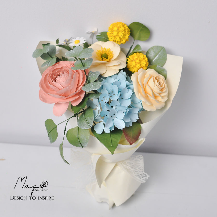 Hoa giấy quà tặng cao cấp - Youngful Blossom, hoa giấy handmade Maypaperflower - hoa giấy nghệ thuật