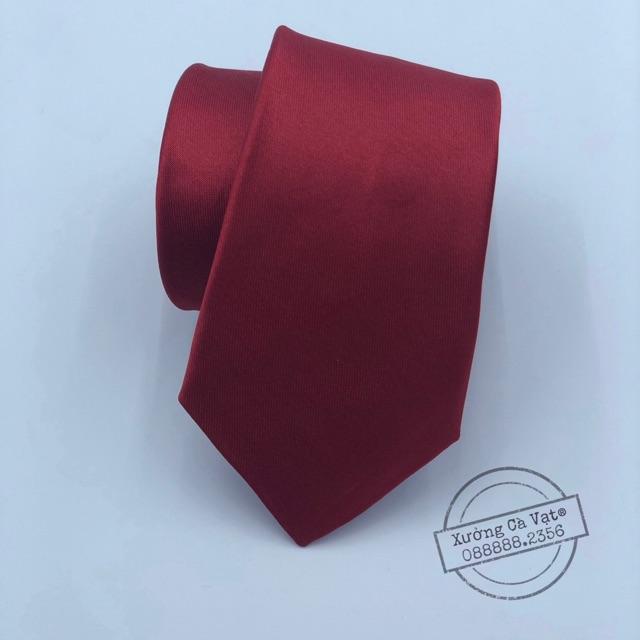 Cà vạt đỏ đô bản 5cm cao cấp