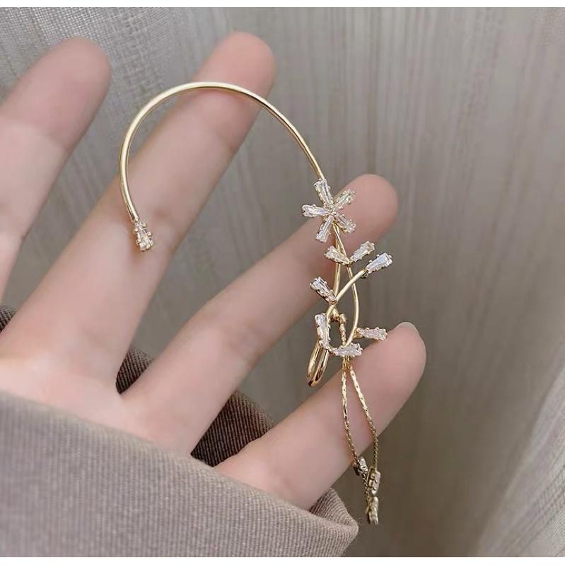 Khuyên tai bông tai nữ móc tai đan hoa đẹp