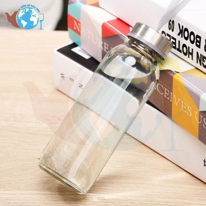Bình nước thủy tinh Detox 500ml