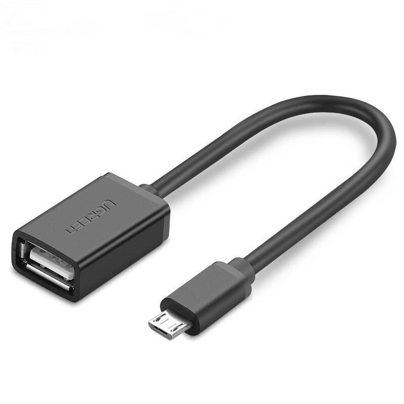 Dây Micro USB 2.0 OTG dạng tròn + dạng dẹt dài 10-12cm UGREEN US133- Hàng chính hãng