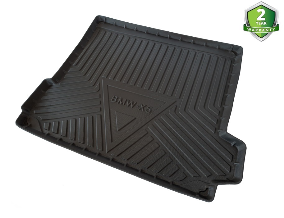 Thảm lót cốp xe ô tô BMW X5 2008-2017 nhãn hiệu Macsim chất liệu TPV cao cấp màu đen