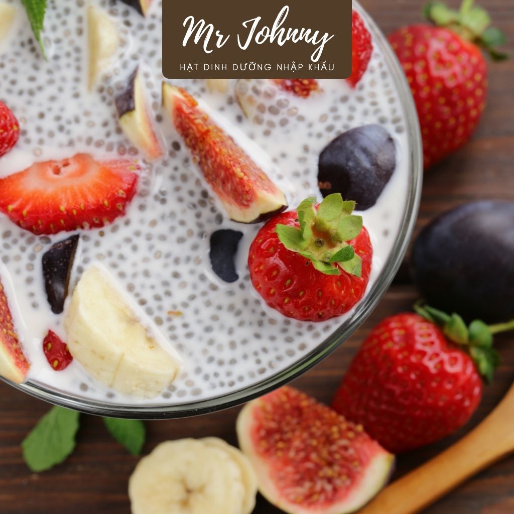 Hạt chia hữu cơ MR JOHNNY túi 1 Kg, Chia Seed giảm cân an toàn chính hãng