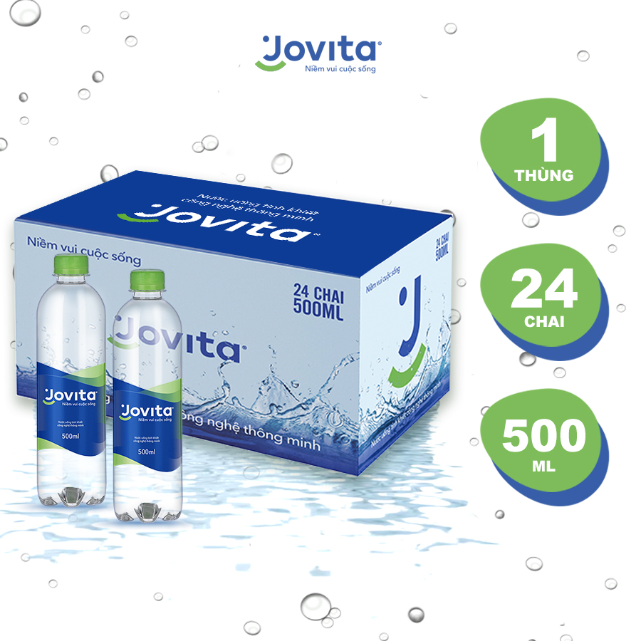 Thùng 24 Chai Nước Uống Tinh Khiết Đóng Chai Jovita