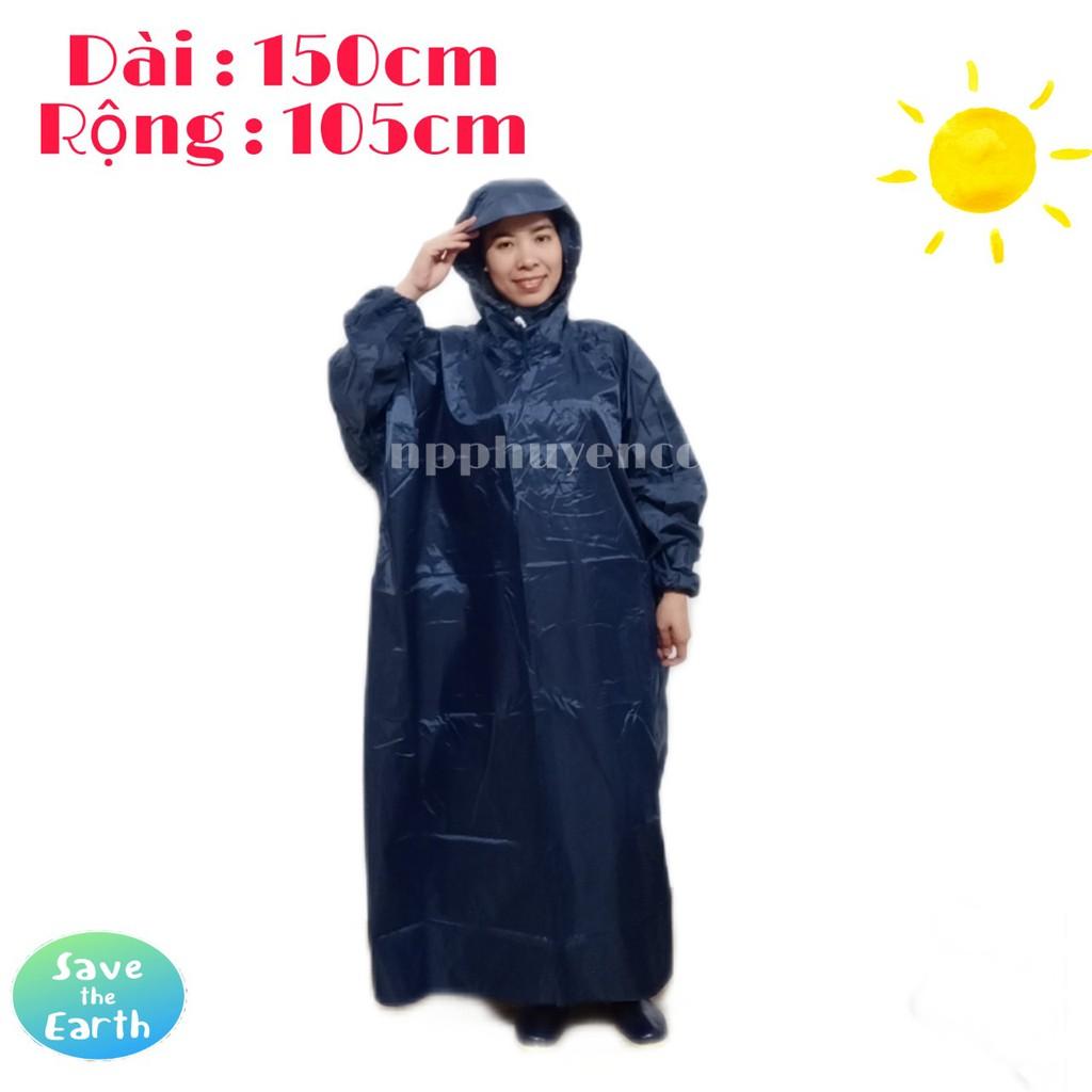 Áo mưa BIT SƯỜN QUÂY VẢI DÙ VẢY CÁ không sẻ tà 1.4m CHÚC SEN