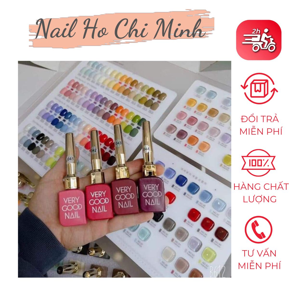 [Sản phẩm mới]Set 60 màu Very Good Nail dòng sơn gel Hàn Quốc phiên chai dài loại 1(tặng bảng màu mica lớn + 2 chai base top)