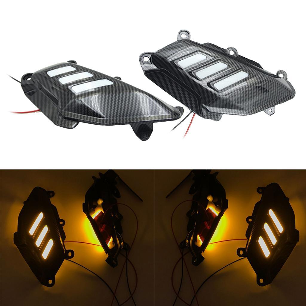 Motorcycle Rear Side Grille Guard Cover with LED For 155
