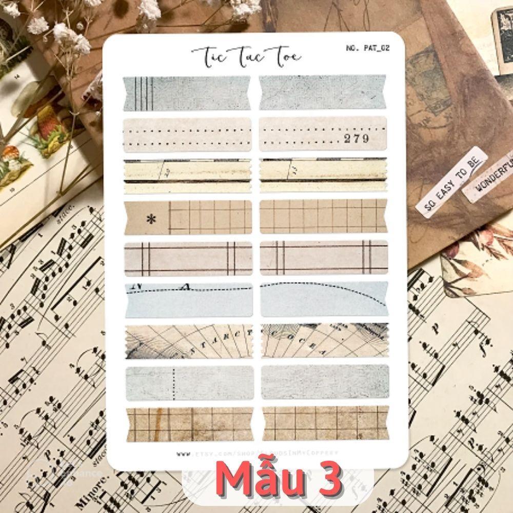 Sticker tự cắt phong cách cổ điển - hình dán tự thiết kế vintage trang trí sổ nhật kí, sổ tay | Bullet journal - kc026