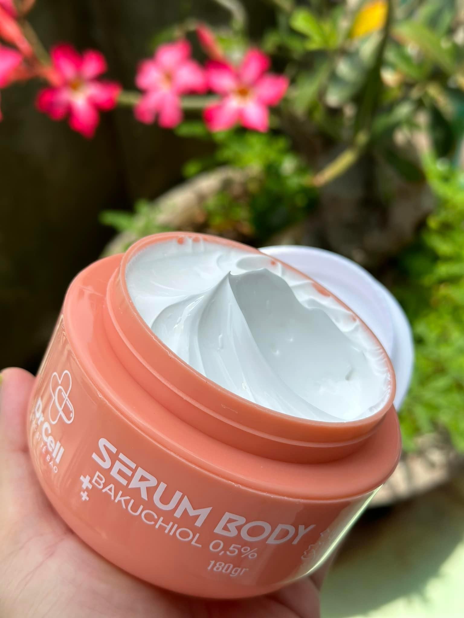 Serum Body Bakuchoil 0.5% Dr Cell dưỡng trắng da body hiệu quả chỉ trong 7 ngày chống lão hoá mềm mịn da