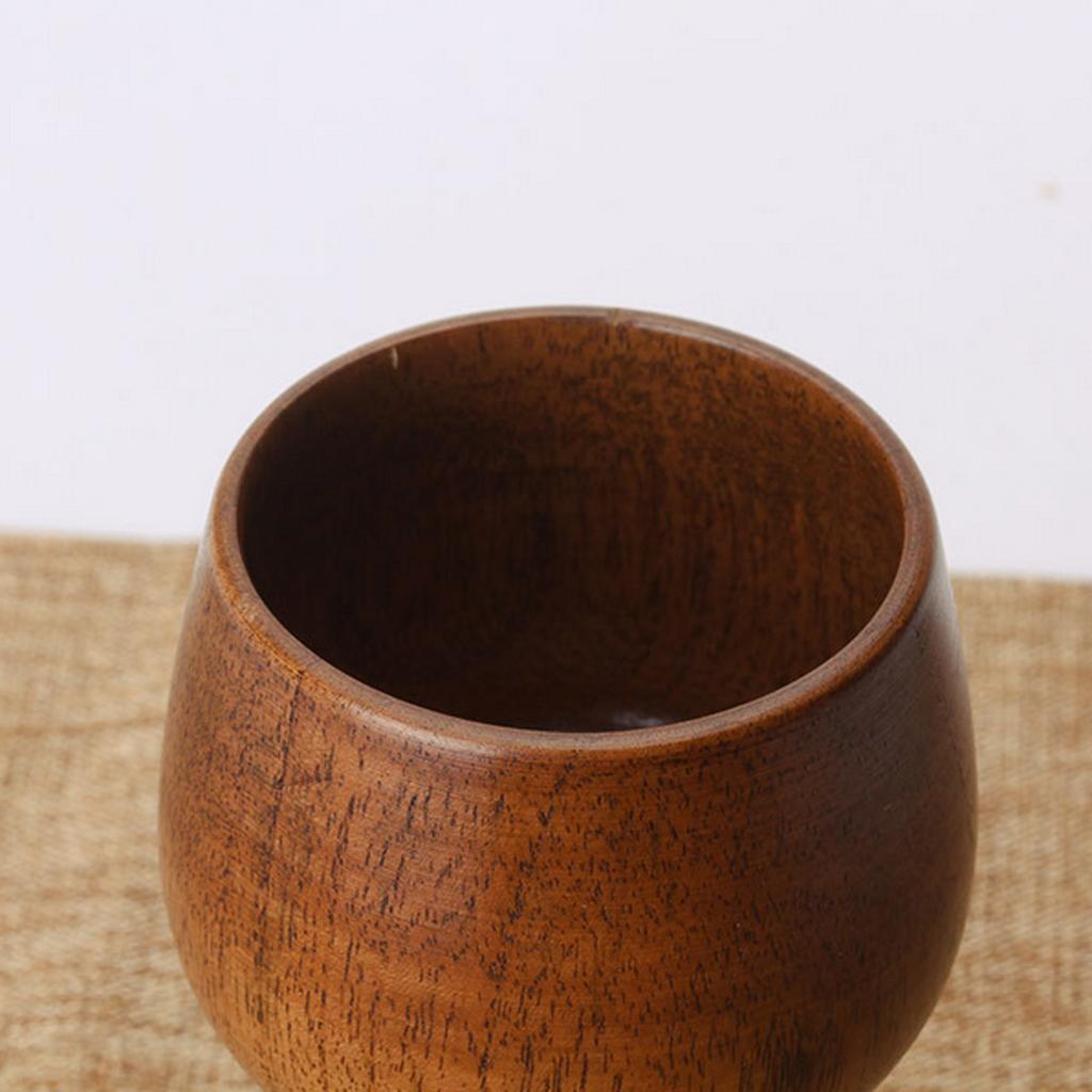 Natural Wooden Cup Handmade Coffee Tea Beer Juice Milk Mug Drink 7.5cmx13cm