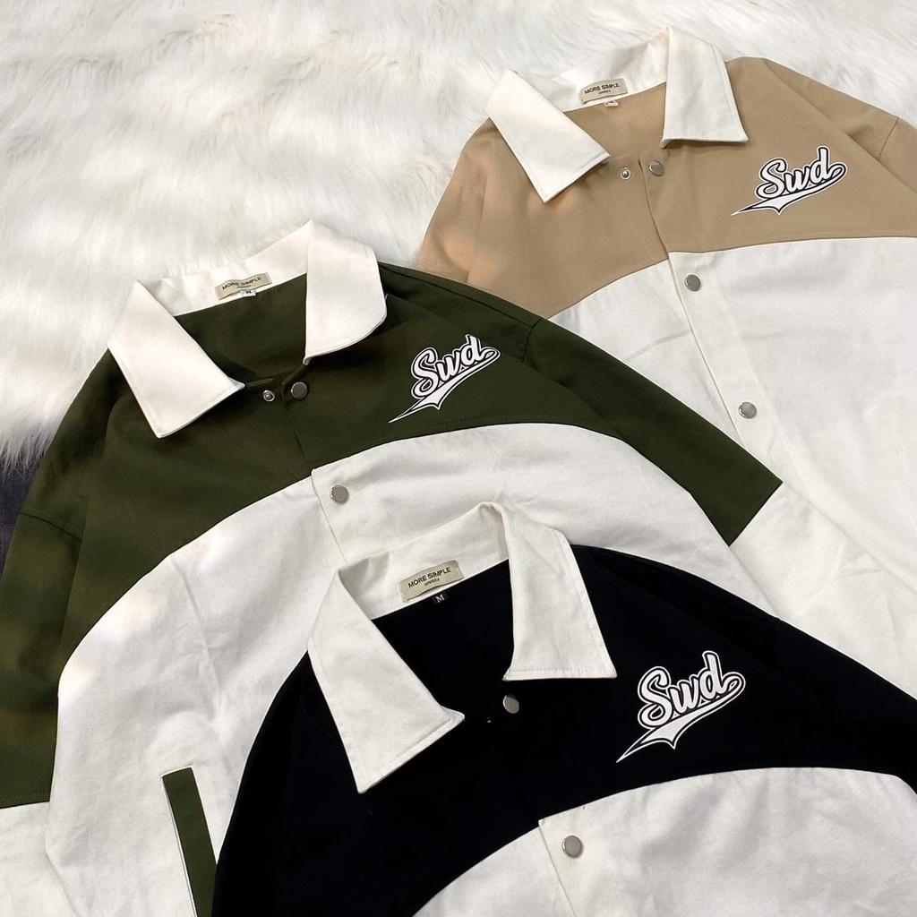 Áo Khoác Bomber BOB Jacket Form Rộng Vải Khaki Dày Dặn Phong Cách Ulzzang Unisex