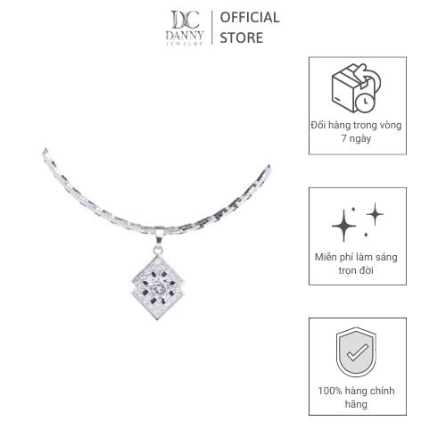 Mặt Dây Chuyền Nữ Bạc 925 Danny Jewelry Xi Bạch Kim DI4GZ001