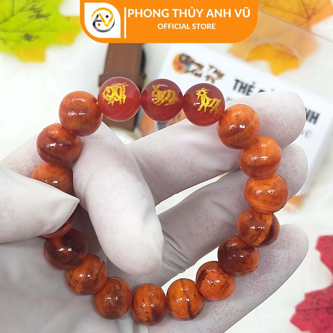 Vòng huyết long tam hợp hợi mão mùi đã khai quang - size 8 10 12ly - may mắn tài lộc - Vòng Tam Hợp Anh Vũ