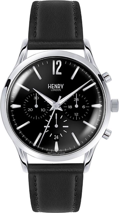 Đồng Hồ Nam Dây Da Bò Henry London HL41-CS-0023 Edgware (41mm) - Đen + Dịch Vụ Khắc Tên