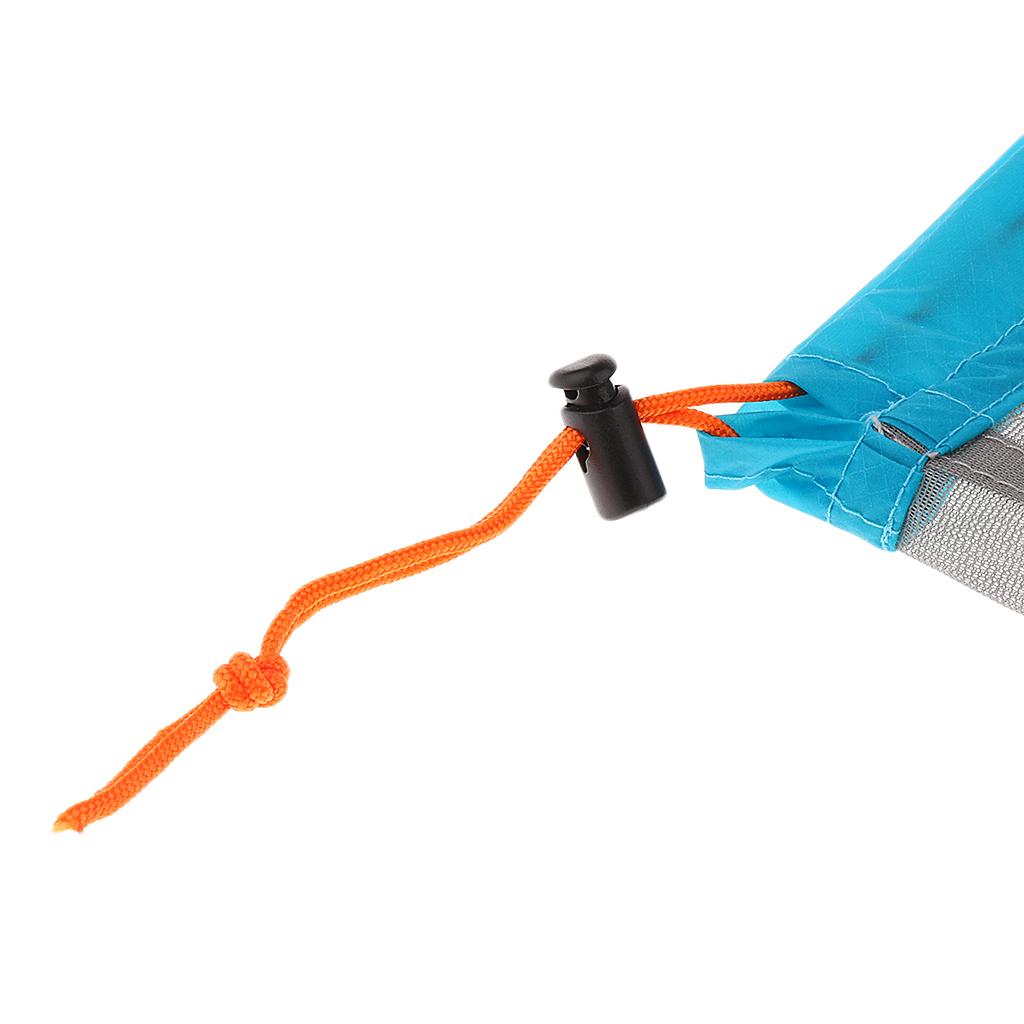 2pcs S Drawstring Mesh Stuff Sack Shoes Clothes Bag - Hiking Camping Travel