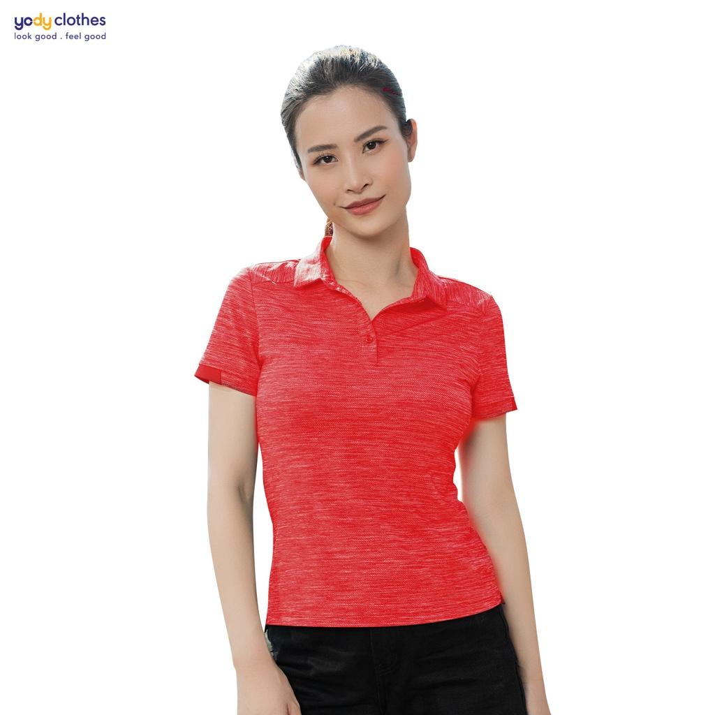 Áo polo nữ thể thao YODY in phản quang mát mẻ thấm hút mồ hôi siêu tốt SAN5004