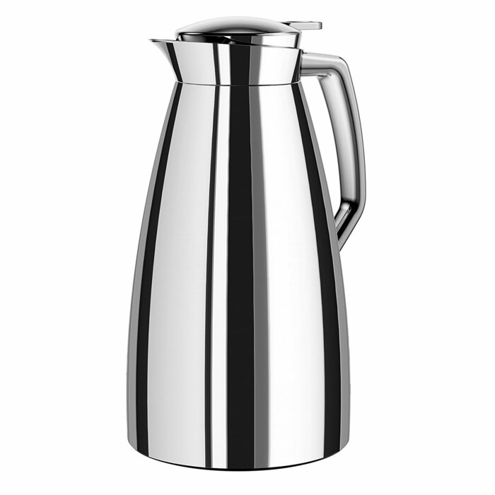 Bình giữ nhiệt Emsa PLAZA Isolierkanne Quick Tip, Chrom, 1,0 L màu inox - hàng chính hãng