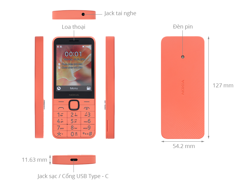 Điện thoại Nokia 220 4G - Hàng chính hãng