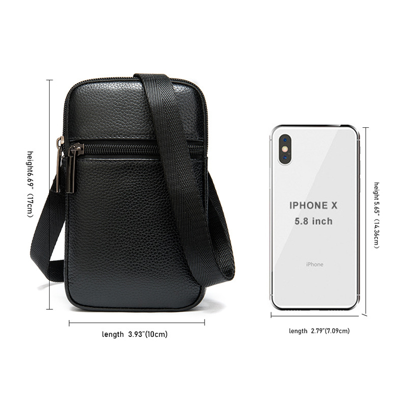 Túi đeo chéo nam DA BÒ THẬT phong cách mới - BEE GEE DCN9210