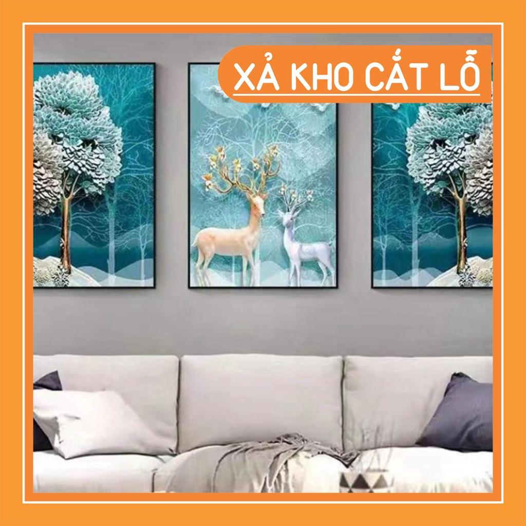 SIÊU ĐẸP Tranh Treo Tường Canvas 3 Bức Phong Cách Hiện đại tại Nghệ Thuật việt Siêu rẻ