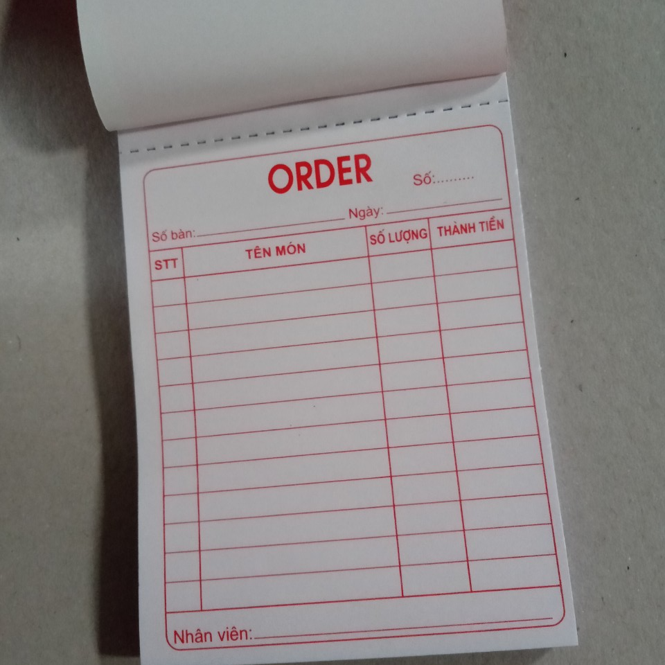 Order 3 liên A6 - Combo 10 quyển