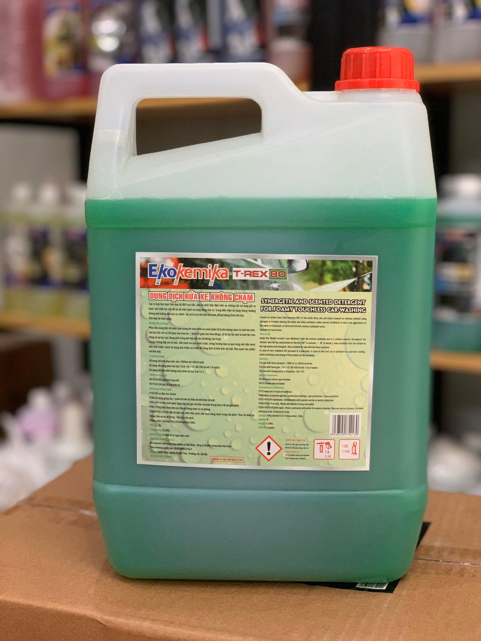 NƯỚC RỬA XE KHÔNG CHẠM EKOKEMIKA ITALY LOẠI ĐẶC BIỆT T-REX80-5L - MADE IN ITALY