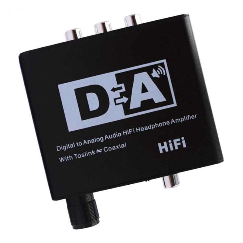 Coaxial Optic Fiber Digital to Analog Audio Converter Adapter RCA