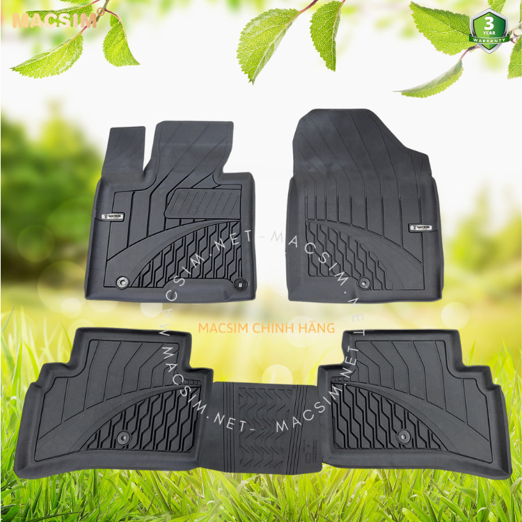 Thảm lót sàn ô tô nhựa TPE Silicon hyundai Tucson 2022+ Black Nhãn hiệu Macsim
