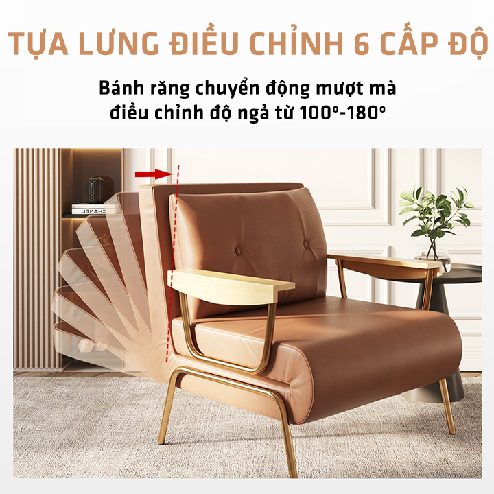 Ghế sofa giường, Giường sofa gấp gọn bằng da cao cấp